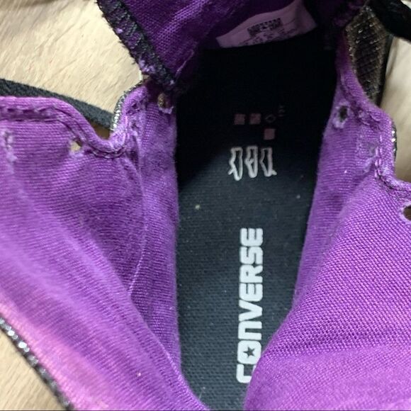 Converse One Star girls sparkly high tops sneakers - Picture 10 of 11
